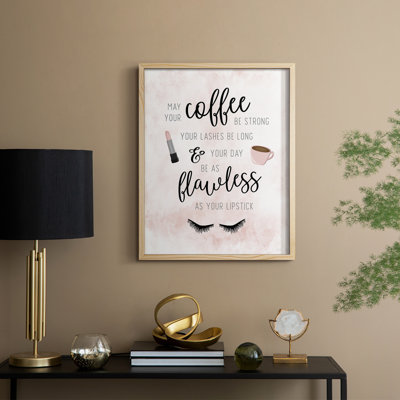 May Your Coffee Be Strong Framed Print - Solid Wood