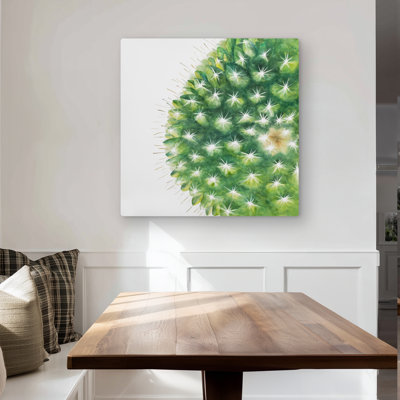 Watercolor Mini Cactus - Floral Bathroom Metal Print Decor
