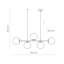 Ashmoore 5 - Light Stainless Steel Kitchen Island Pendant