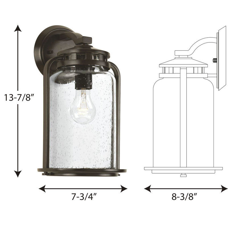 Davros Wall Light, 13.88" H x 7.75" W x 8.38" D