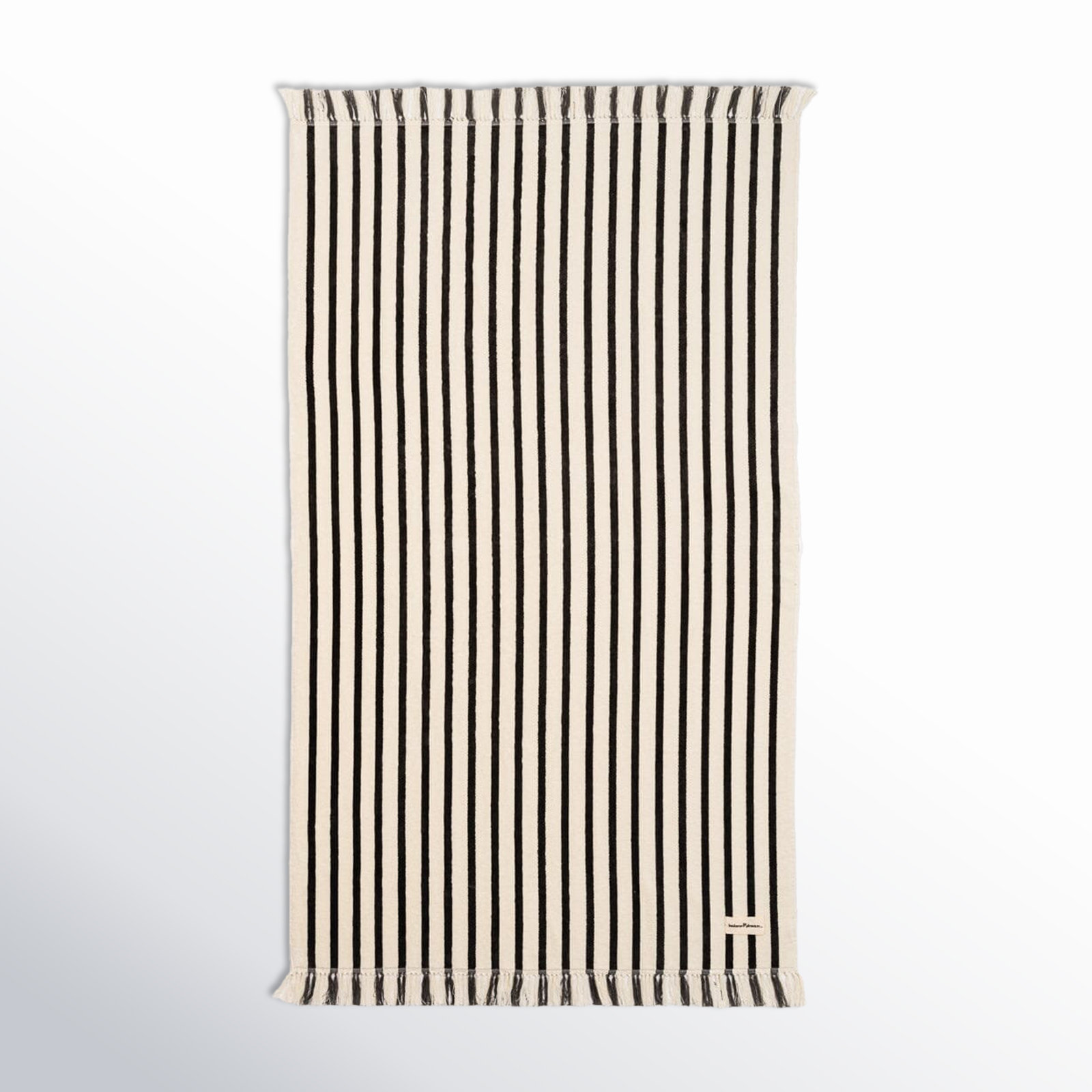 BEACH TOWEL - MONACO MIMOSA STRIPE, Monaco Black