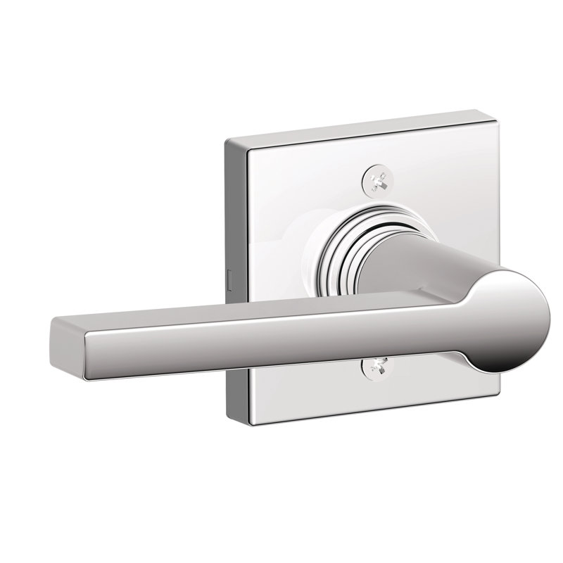 J Series Solstice Lever Non-Turning Lock with Collins Trim, Bright Chrome