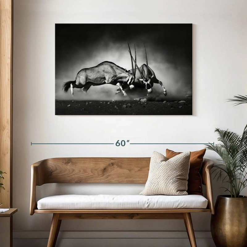 Brampt Fighting Oryx, 30" H x 45" W
