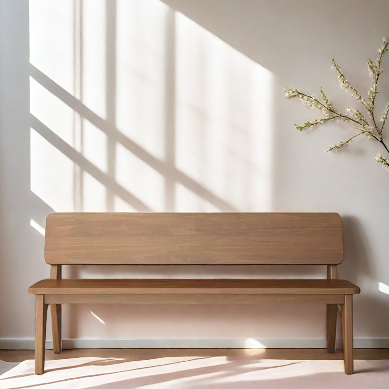 Banc en bois massif Letti, H 33,46 po x l 47,24 po x P 23,62 po