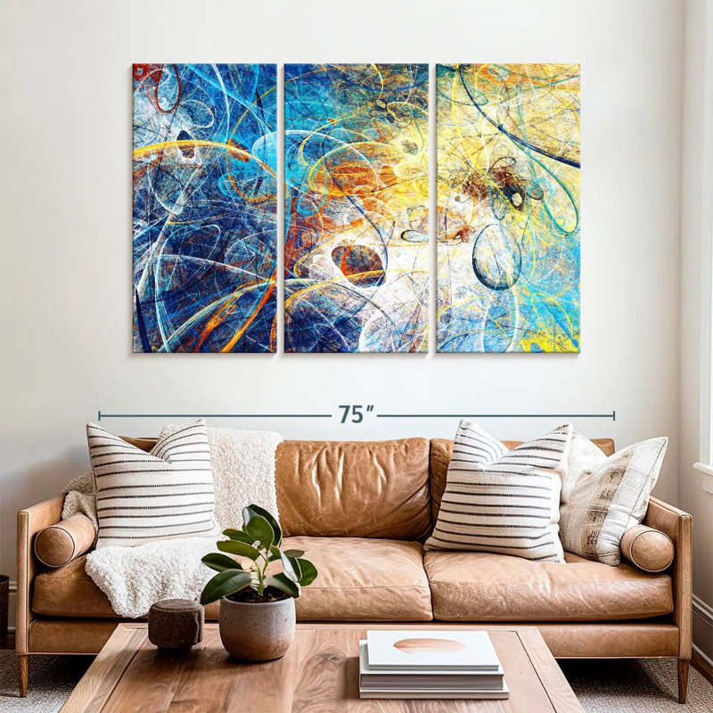 Avery Space Time Warp Abstract, 42" H x 65" W
