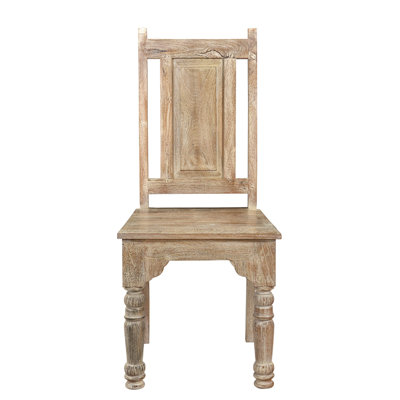 Chua Solid Wood Queen Anne Back Side Chair in Natural
