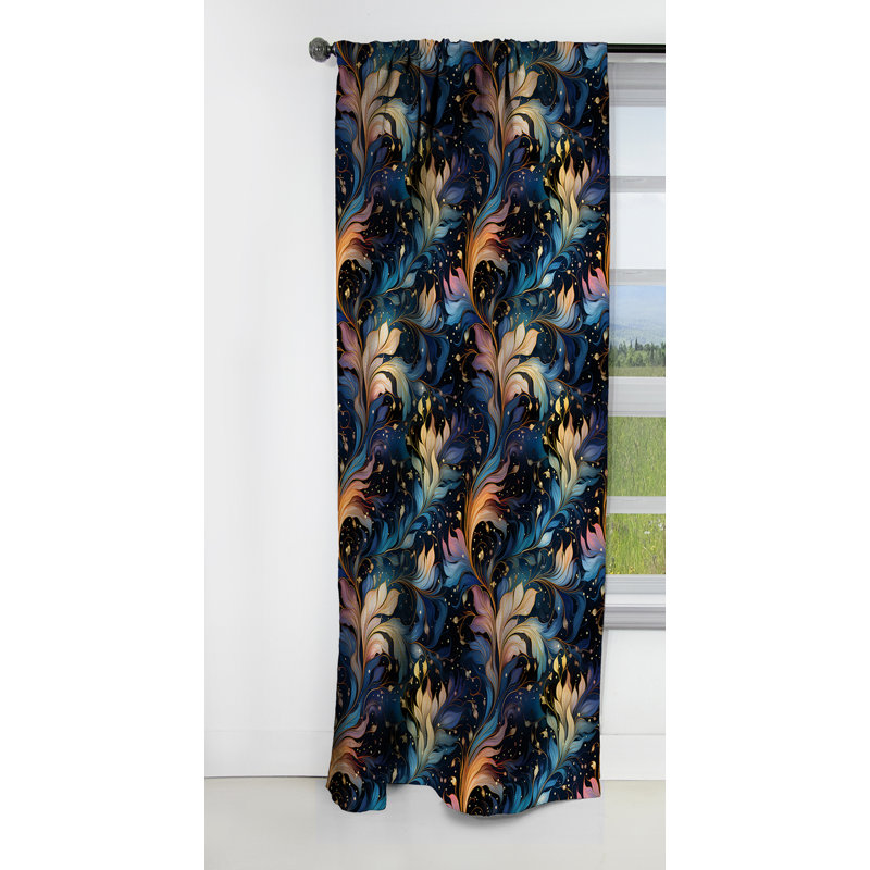 Ethereal Whispers Paisley I - rideau floral - rideau occultant floral - 1 panneau, L 52 po x L 108 po