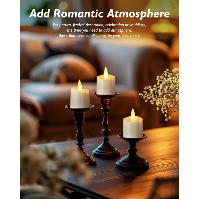 Remote Rechargeable LED Tea Lights with 2/4/6/8 Hours Timer USB Charging Cable Flameless Battery Electric Wedding Vovite, Christmas Home Decor, 12-Pack