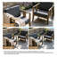 Chaise longue d'extérieur en bois de teck avec coussin et accoudoirs Junco-897636982-897636983