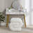 S-shape Teddy Fabric Ottoman with Sturdy Wooden Frame and Anti-slip Foot Nails for Comfort and Durability-1193716896