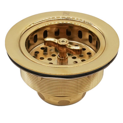 3-1/2" Wing Nut Style Kitchen Sink Drain Basket Strainer