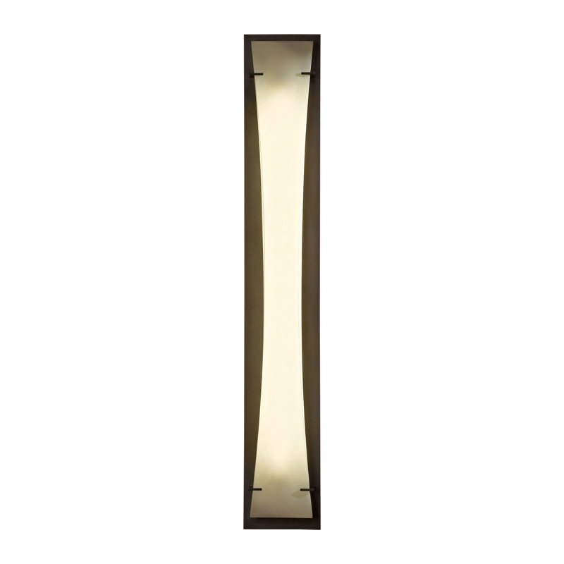 Bento Steel LED Flush Mounted Sconce, Dark Smoke