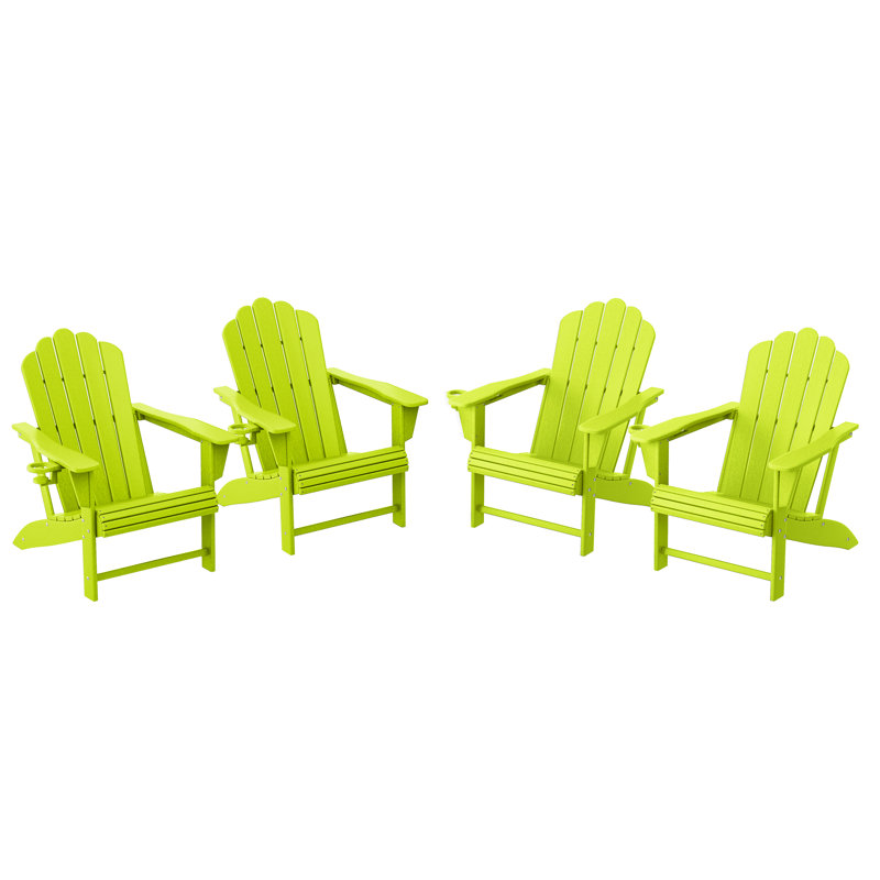 Outdoor Poly Adirondack Chair (Set Of 4), Green