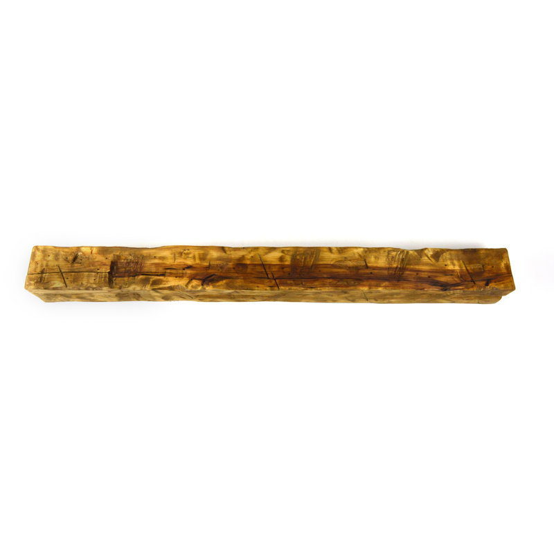 Wilson Barnwood Fireplace Shelf Mantel, Honey, 10" H x 60" W x 6" D