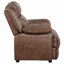 Fauteuil d'appoint rembourré brun foncé