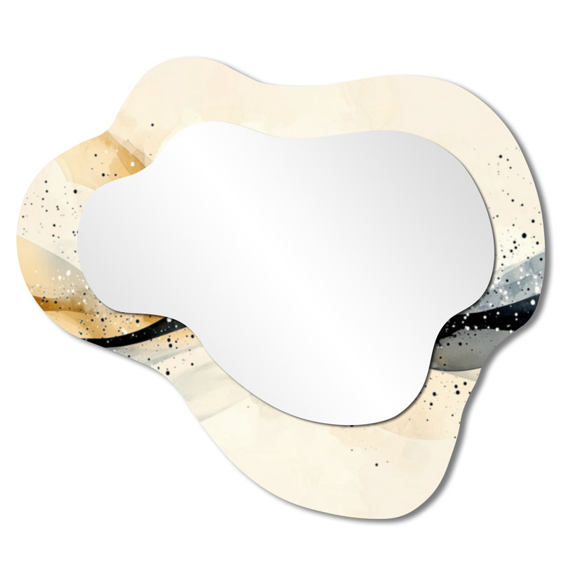 Miroir de salle de bain noir minimaliste Cloud, 25" x 28"