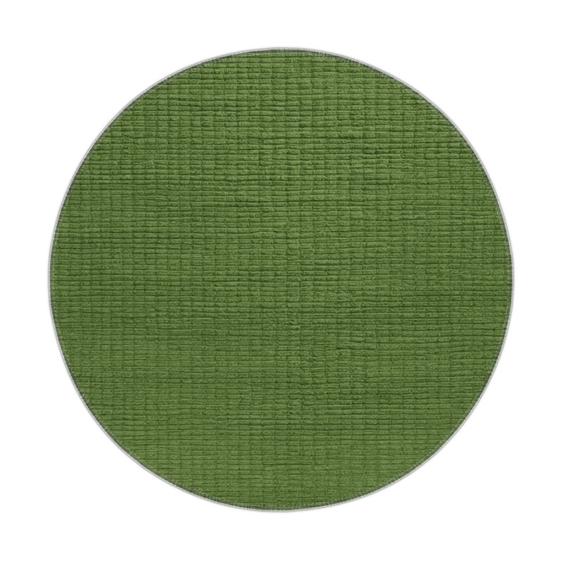 Tapis vert uni intérieur et extérieur, Rond 5 pi
