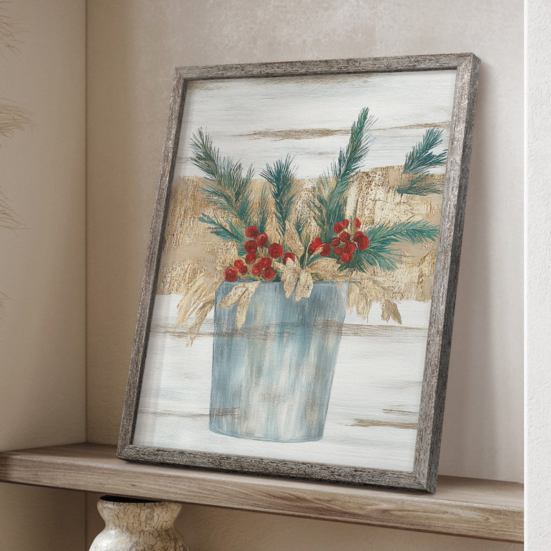 «Christmas Holiday», art encadré CL XXII, bois massif, H 21 po x l 17 po