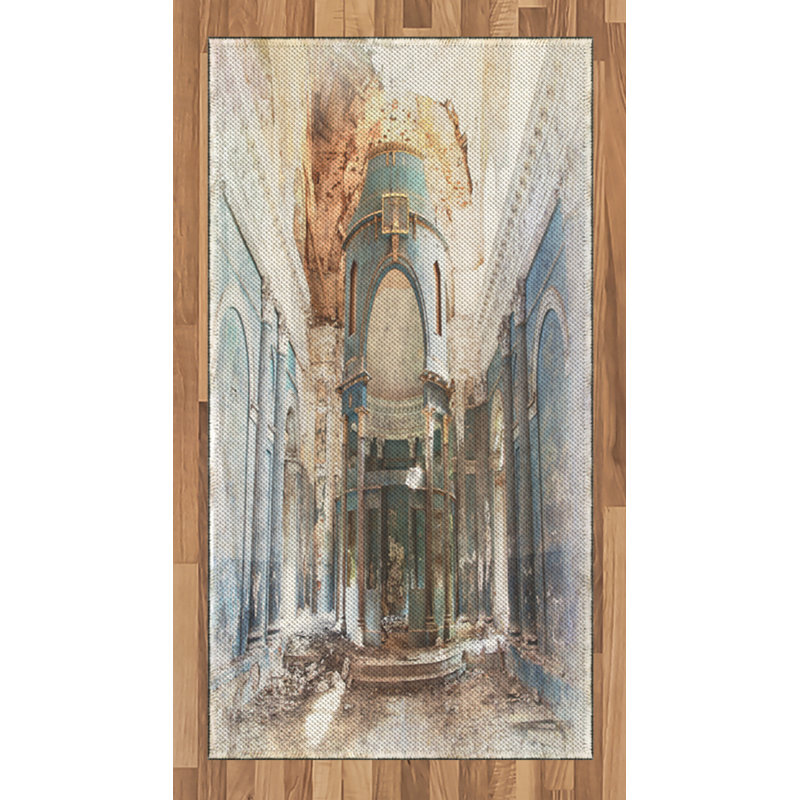 Antique High Density Long Fiber Poly Threads Decorative Area Rug Carpet, Rectangle 2'7" x 5'