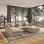 Elowen U-Shaped Modular Sectional Plush Sofa With Movable Ottoman-176367008