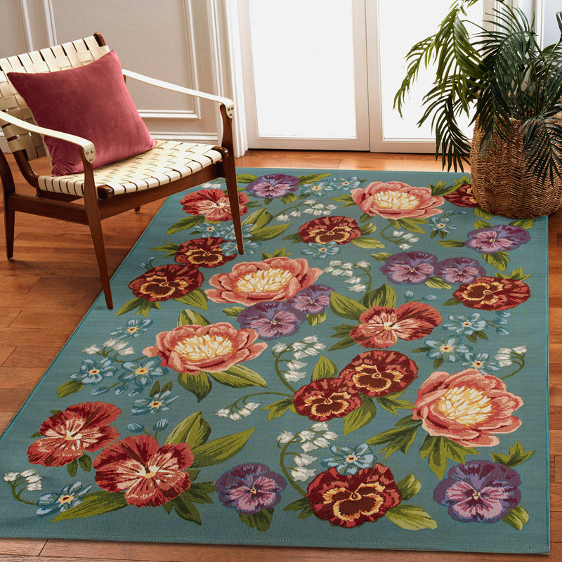 Kincaid Secret Garden Indoor/Outdoor Area Rug, Rectangle 4'10" x 7'6"