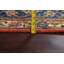 Tapis orange / mauve en laine noué à la main de conception unique 11 pi 3 po x 18 pi 4 po Tabriz Nkara