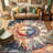 Ambesonne Sun and Moon High Density Long Fiber Poly Threads Decorative Area Rug Carpet-97177810