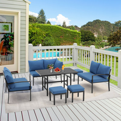 Crussell 9 - Person Patio Conversation Sets with Cushions