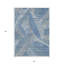 Tapis extérieur lavable floral bleu gris et ivoire 3 pi x 5 pi
