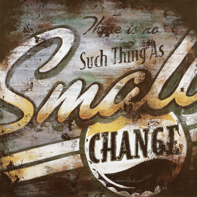 « small change » par rodney’s blanc, affiche rétro sur toile tendue