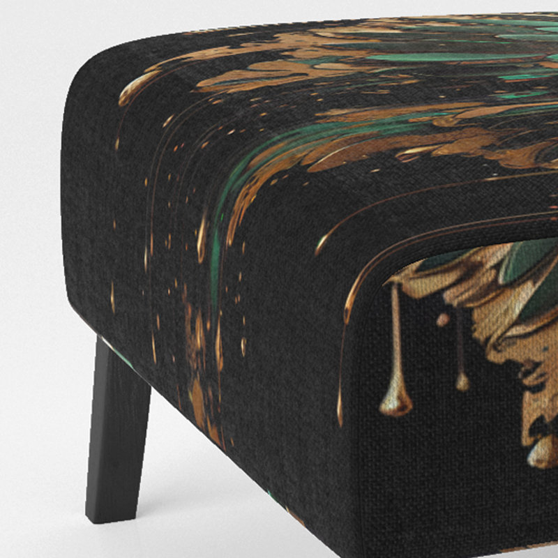 Glam Angel Wings - Chaise d'appoint Wings Angel - Chaise moderne, Mélange de polyester doré / vert