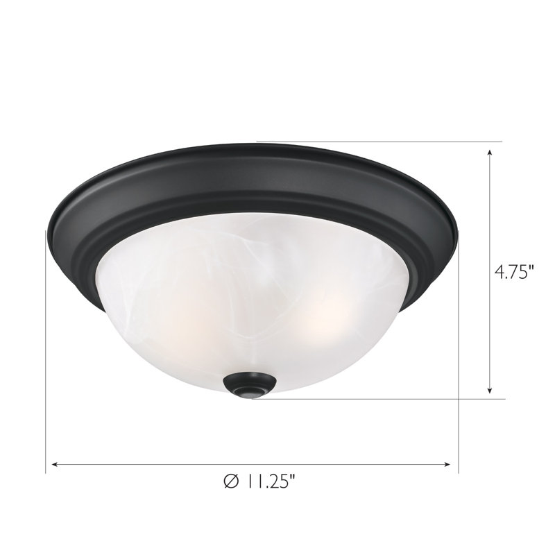 Amerson 2 - Light 11.25" Flush Mount, Matte Black