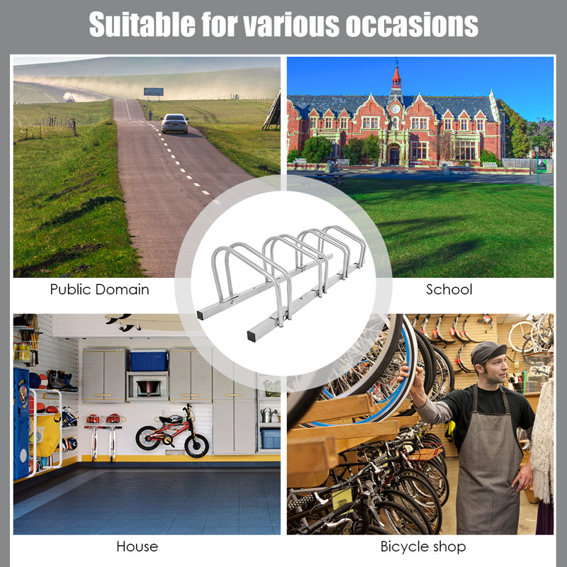 Steel Freestanding Multi-Use Bike Rack