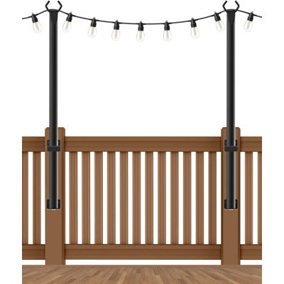 Ensemble de 2 lampadaires de 5 pi avec guirlandes lumineuses extérieures