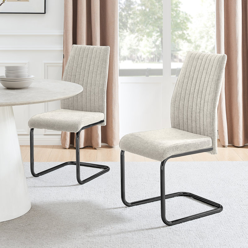 Chaise d'appoint Camiron Luxury, Crème, crème, Noir, noir, noir, noir
