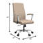 Fauteuil de bureau en cuir Kenil-1197394381