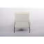 Chaises d'appoint modernes, structure en métal gris, fauteuil de lecture compact