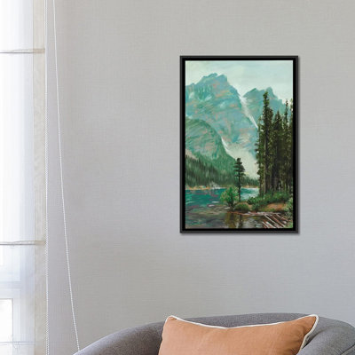 «Mountainscape III», reproduction d'aquarelle sur toile tendue