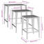 Garden Nesting Tables 3 Pcs Poly Rattan-137967736