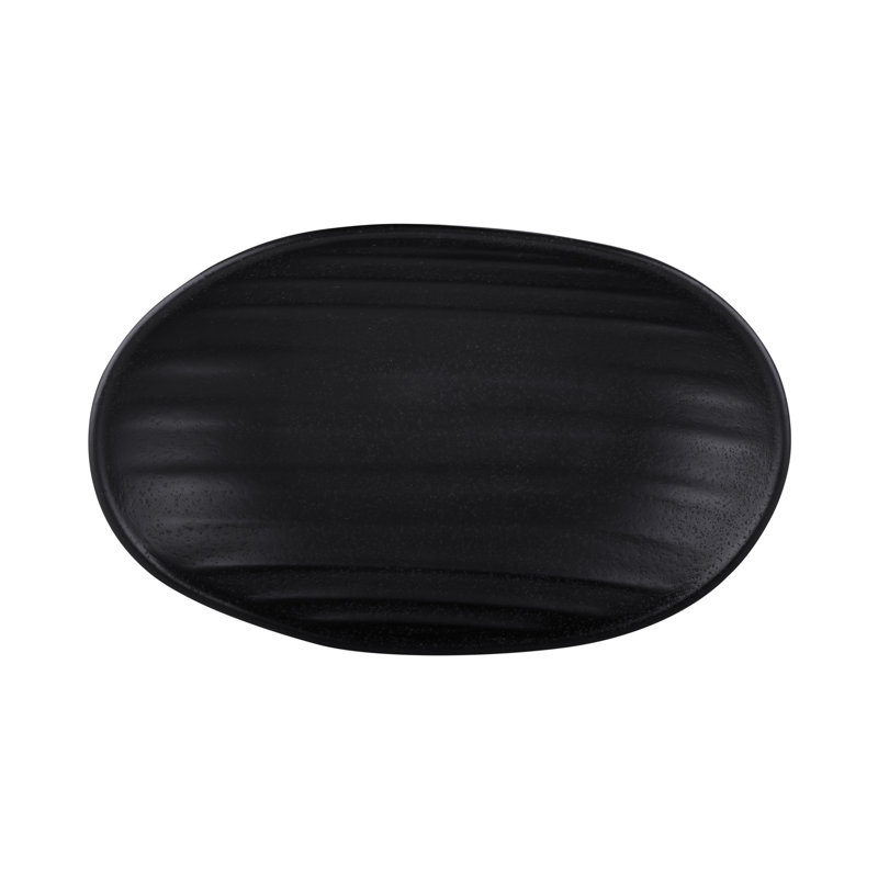 Zen 7" Melamine Appetizer Plate, Black