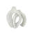 Set Of 2 White Vase Nordic Boho Unique Hollow Snuggle Vases Table Dried Flowers Donut Cut Out Vases
