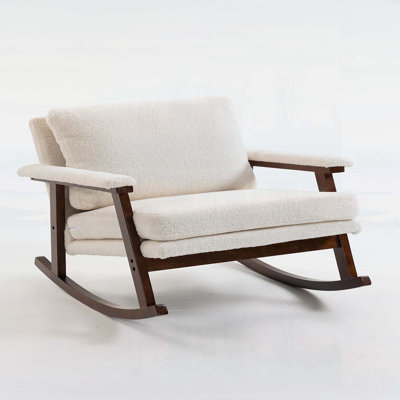 Chaise berçante décorative, salon rembourré confortable et fauteuil de lecture
