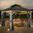 10 pi. L 12 pi. P et l 10 pi L 10 pi. D Pavillon de jardin d'extérieur en aluminium avec cadre blanc-93729445