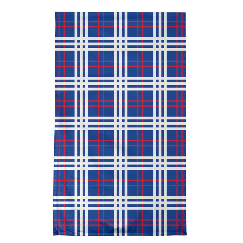 Torchon de luxe Buffalo football, Bleu / blanc / rouge, Mélange de coton