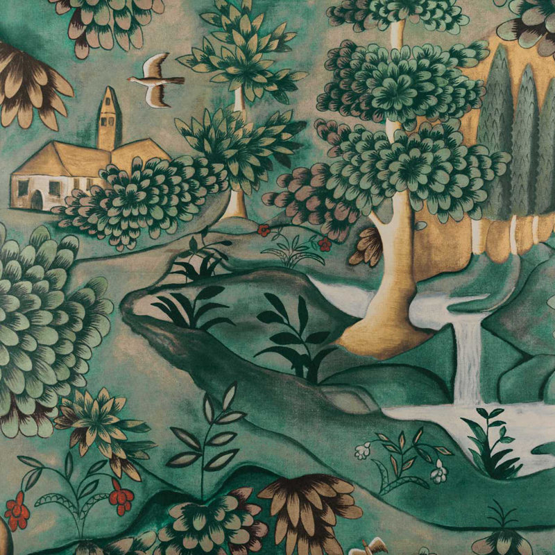 Verdure Wallpaper, Tapestry Green