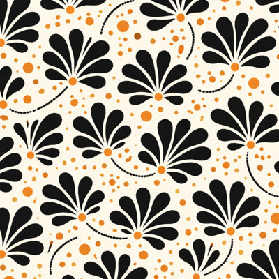 Papier peint adhésif pelez et collez à motif floral damassé à pois orange et rétro à motif de contact rétro amovible mural auto-adhésif pour armoires de cuisine de chambre à coucher 24 po x 118 po