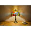 Lampe de table avec base en résine, grande lampe de bureau style campagne Tiffany de 15 po de hauteur