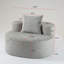 Fauteuil d'appoint à siège unique en velours côtelé de couleur gris fumée, mousse haute densité, toute la structure, sans assemblage, sièges d'appoint doux et confortables pour une détente relaxante