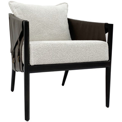 Skylar Solid Wood Dark Brown Accent Chair