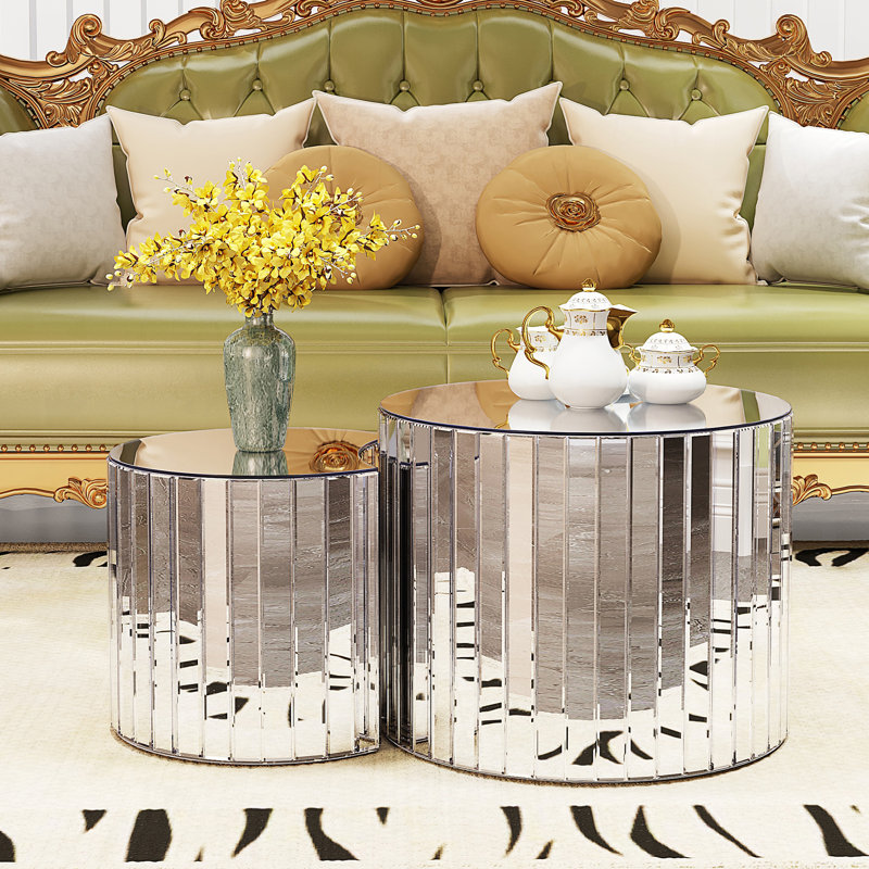 Luxury Mirror Coffee Table, Living Room Table